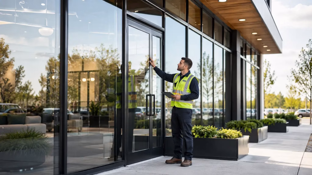 Commercial glass maintenance checklist for a clean storefront