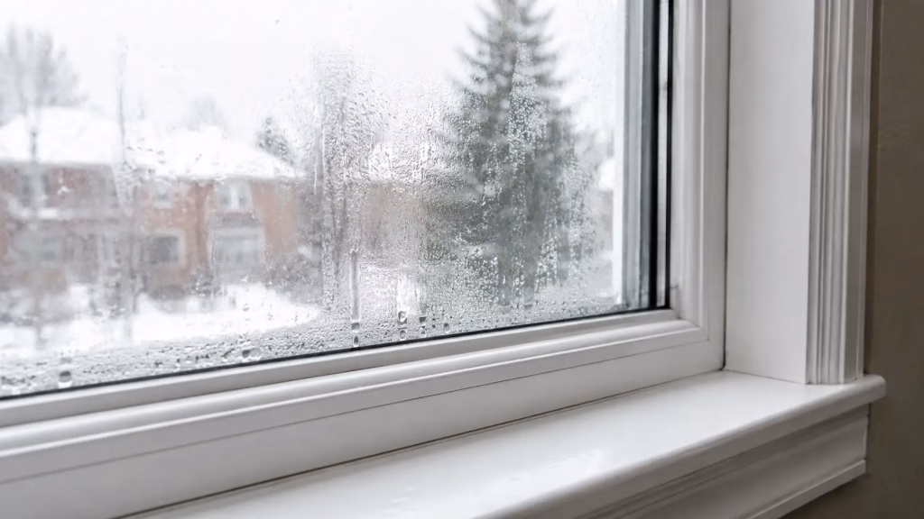 window condensation on a residential window in a GTA home