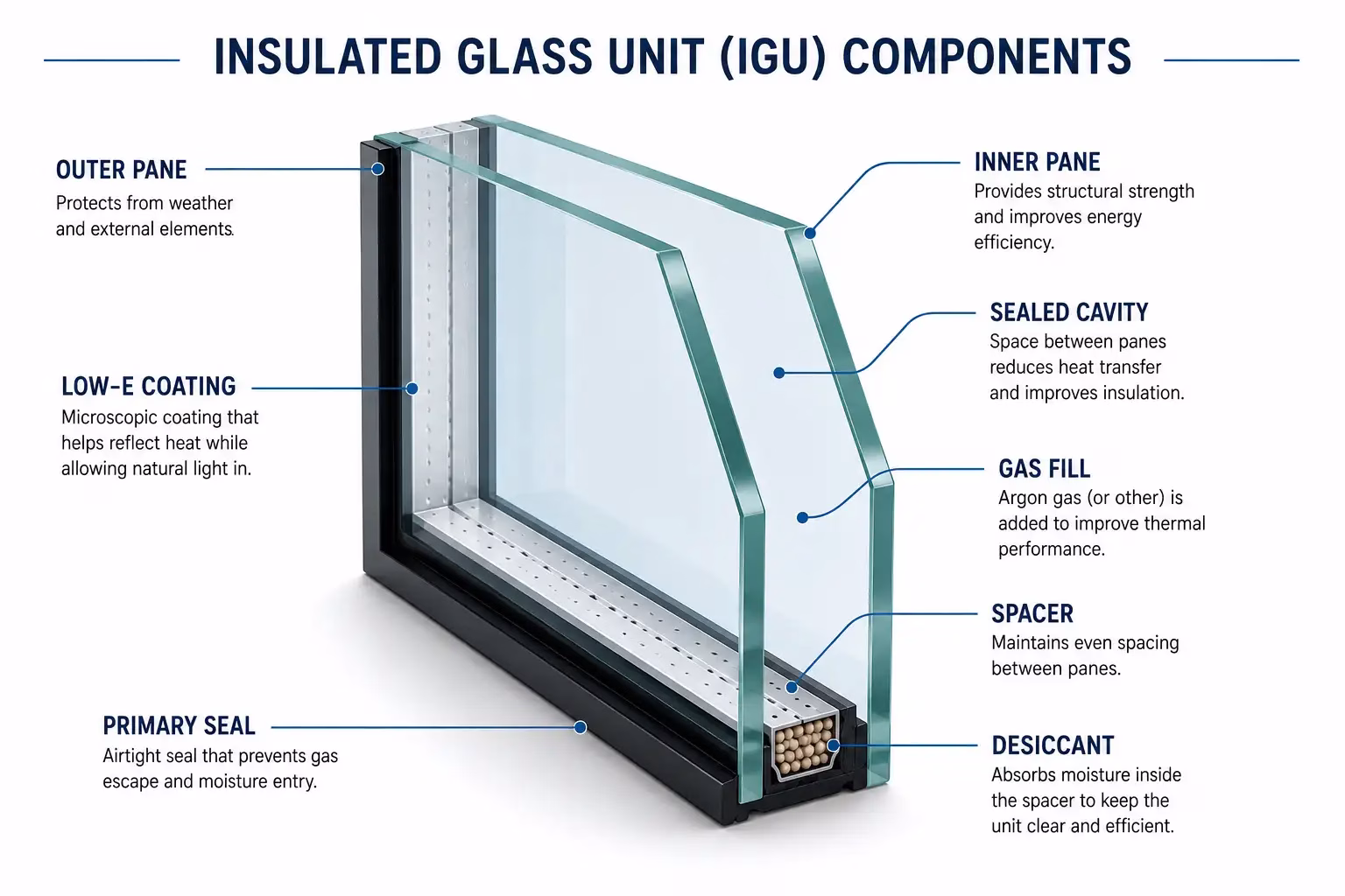 Technician measuring a double-pane insulated glass unit for replacement