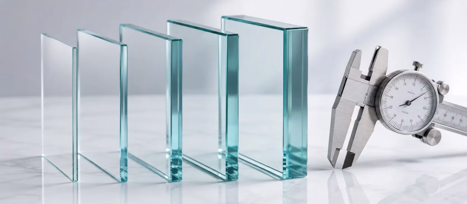 Glass thickness guide for custom glass panels
