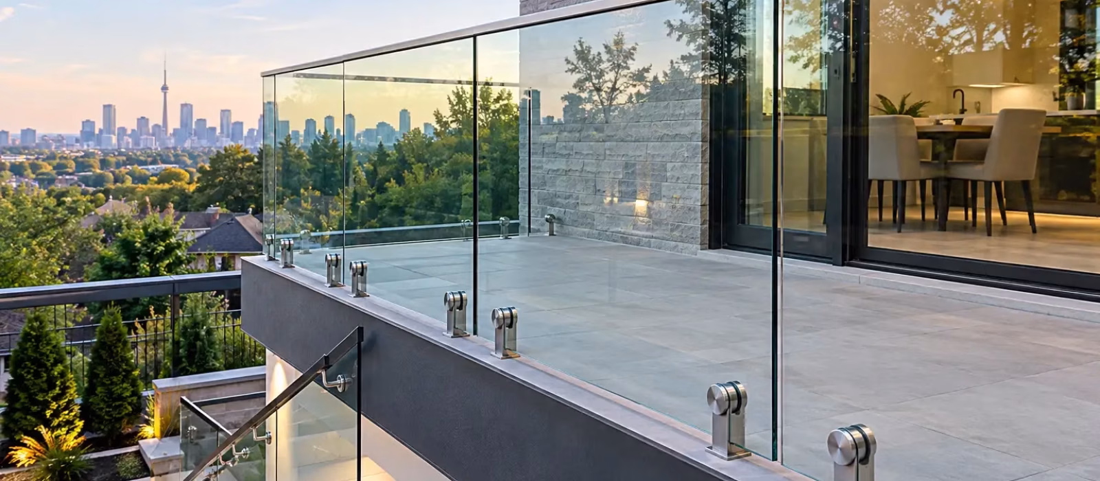Glass railing code Ontario guide for a modern residential glass guard